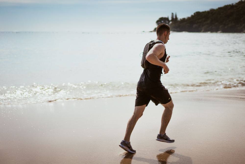 Man running to help stay slim for life