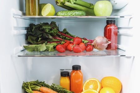 Fresh or Frozen Vegetables fresh veggies in a fridge