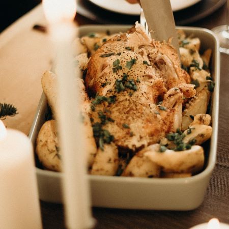 Nut Free Recipes herb stuffed roast chicken