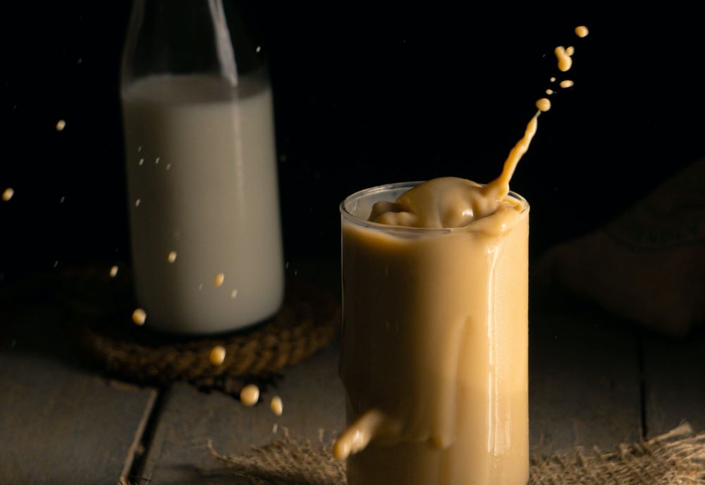 glass of cold coffee smoothie