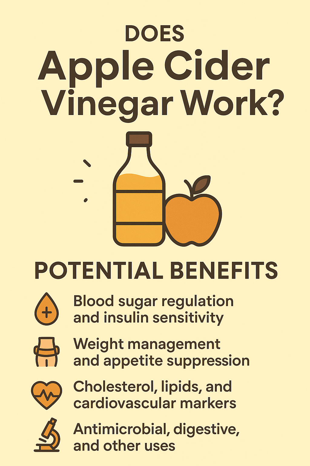 does apple cider vinegar work infographic