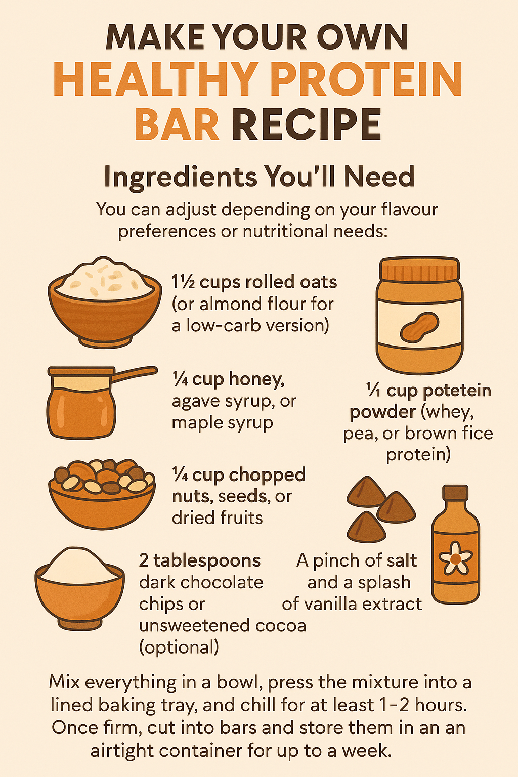 Make Your Own Healthy Protein Bar Recipe: A Simple Guide to Nutritious Homemade Snack 2 make your own healthy protein bar recipe infographic