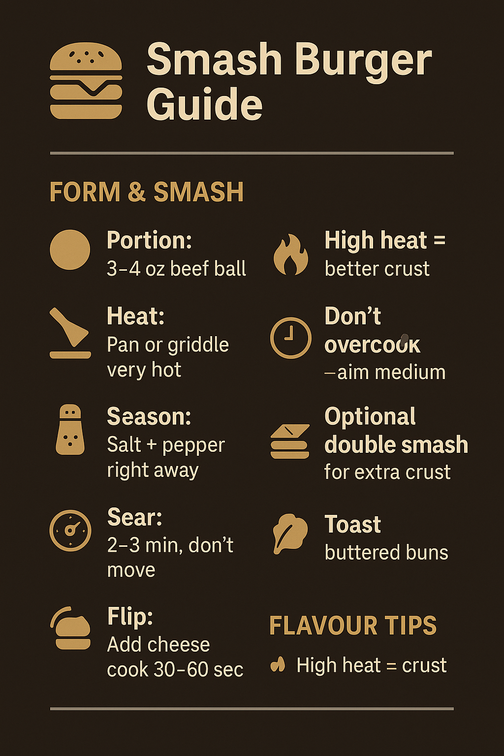 Smash Beef Burger Guide Infographic